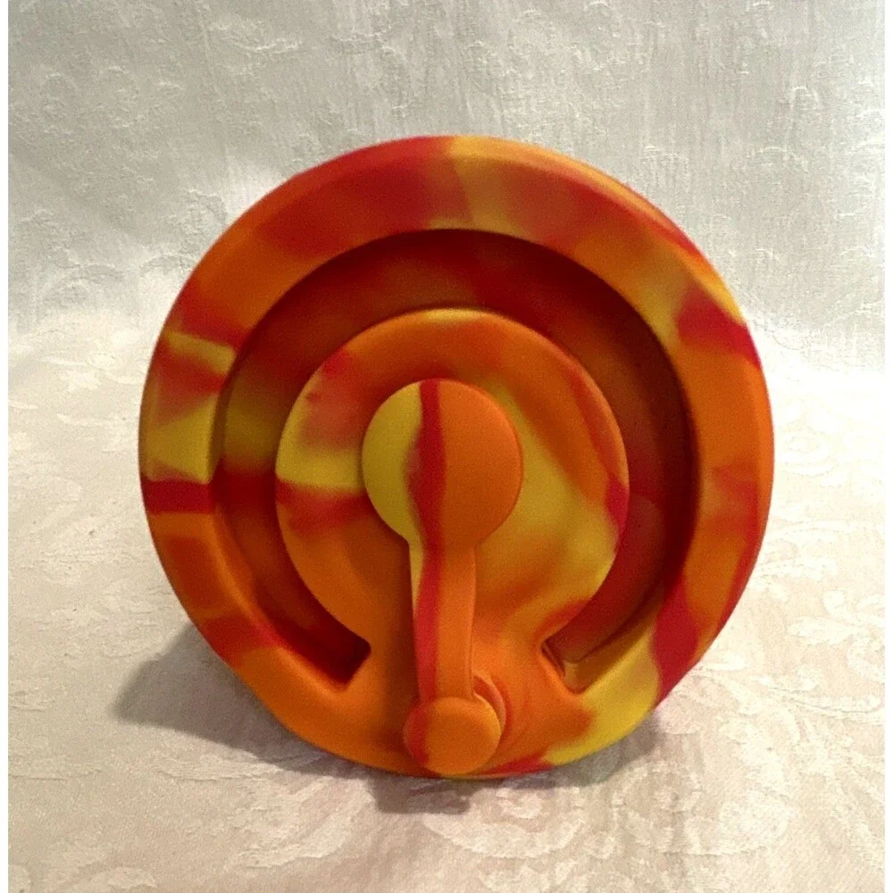 Silicone TRD Logo Swirl Tumbler 11-20 oz Orange Yellow Red w/ Lid & Straw NEW